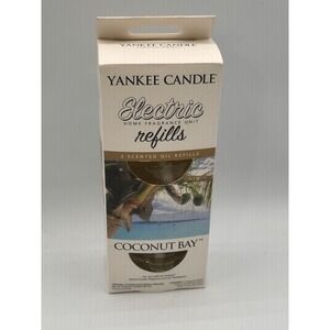 Yankee Candle Coconut Bay Electric Home Fragrance 2 Scented Oil Refills New